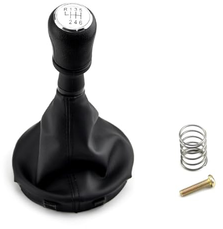 Schaltsack Schaltmanschette Für VW Für Transporter T5 T5.1 GP T6 5 6 Geschwindigkeit Auto Zubehör Manuelle Schaltknauf Shifter Mit Gamasche Stiefel Schaltkopf(Farbe:6 Speed-Silver)