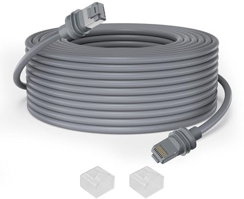 Arkare Starlink Starlink V3 standard förlängningskabel 46 m ersättning för Starlink rektangulär Satellite Gen 3 Starlink V3 väderbeständig Ethernet-kabel, grå