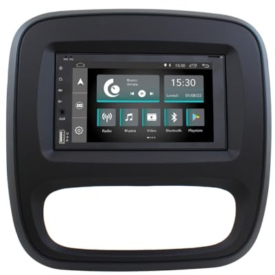 JF Sound - Autoradio Android JF-222-X7C-FT - Per Fiat Talento - CarPlay e Android Auto - Lettore CD/DVD - DAB+ - GPS - 2GB RAM - 32GB ROM - 6.2 HD - Prodotto in Italia