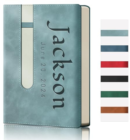 Beliver Personalisiertes Leder Journal Custom Notebook Customized Gravierte Journal Geschenk für Freunde, Mitarbeiter, Graduierung, Lehrer
