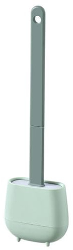 Brosse WC – Ensemble de brosses de cuvette de toilette | Brosse en silicone avec support au sol | Design trou de drainage | Nettoyage en profondeur de la cuvette de toilette avec installation à