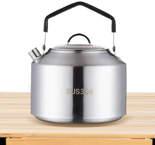Bouilloire de voyage – Chauffe-thé portable, cafetière compacte | Outil de cuisine en métal léger à ébullition rapide à chaleur rapide pour le camping, la randonnée, la cuisine, l'aventure, le