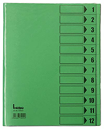 Bene 84800GN Ordnungsmappe mit Schutzumschlag, grün