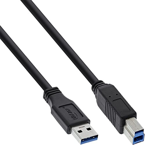 InLine 35330 USB 3.0 kabel, A till B, svart, 3 m