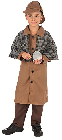 Bristol Novelty Disfraz de detective para chico, talla M, multicolor, 5-6 años (CF237M) Halloween