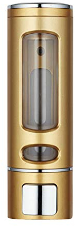 Seifenspender Wandspender Wandmontage 400ML Hygienischer Desinfektionsspender Drückenspender Desinfektionsmittel Kunststoffpumpe für Küche, Bad, WC，Badezimmer (Gold)