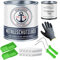 Metallschutzlack SEIDENMATT Beigerot RAL 3011 Rot Metalllack Metallfarbe Metallschutzfarbe mit Lackier-SET (X300) und Verdünnung (1 L) // Hamburger Lack-Profi (2,5 L)