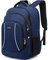 Sac à dos pour ordinateur portable de 17,3 pouces - Pour homme et femme - Léger - Avec grand espace de rangement - Résistant à l'eau - Pour un usage quotidien, le travail et les voyages - Bleu.