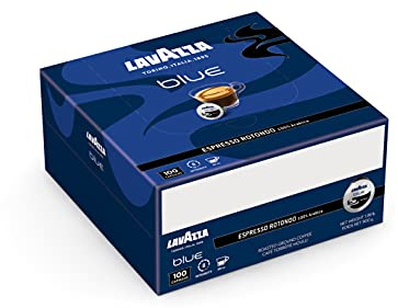 Lavazza Blue Espresso Rotondo Lot de 100 capsules de café 100% arabica compatibles avec la machine à café Blue