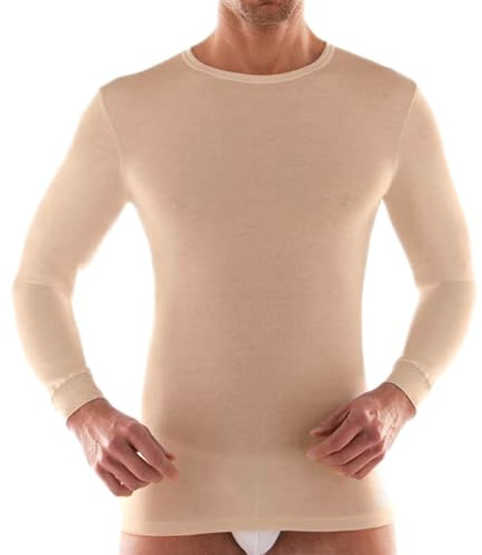 SalGiu Maglia Intima Uomo Pura Lana Vergine Manica Lunga Girocollo (L)