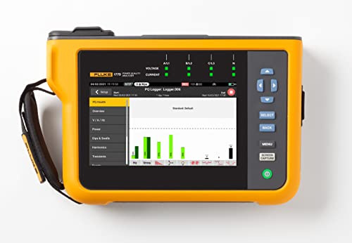 Fluke 1775, Power Quality Analyzer Netz-Analysegerät mit Loggerfunktion, inkl. Stromzangen 1 Set