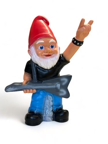 Sparfroh Gartenzwerg Rocker - Heavy Metal - Gitarrist - Kult ZWERG