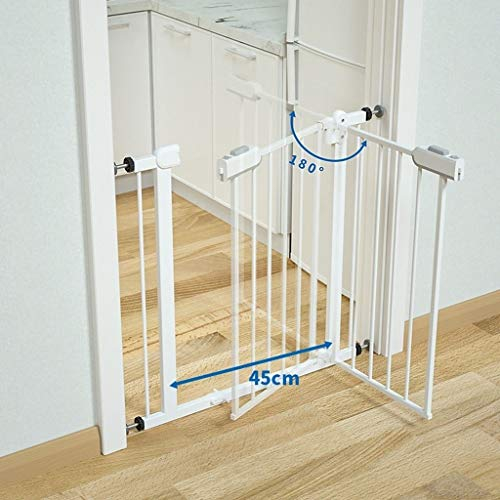 GHCXY Pet Playpens Sicherheitstore Safety First Treair Gate Verlängerung Metall Baby Kind Sicherheitstat Druckmontage Kit Auto Close Treppe-Balusters/White/106-113Cm