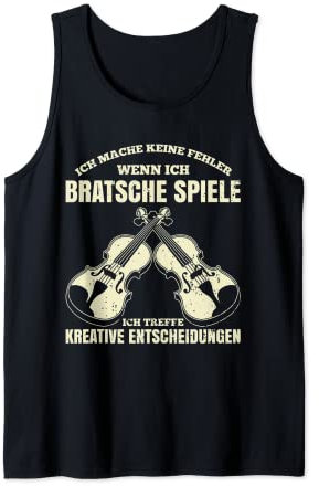 Bratsche Spielen Viola Musik Bratschist Orchester Violist Tank Top