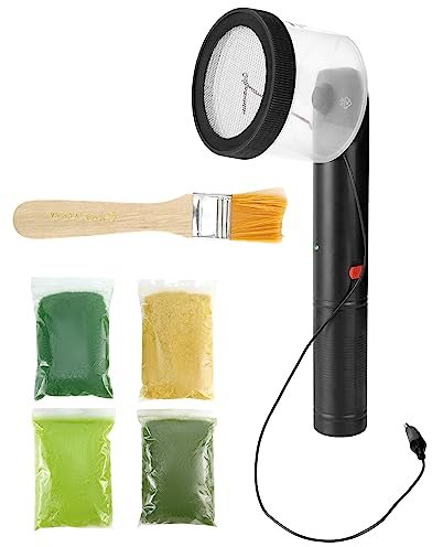 QWORK® Kit de Fabrication de Herbe modelisme - avec 4 Couleurs Poudre d'herbe de Simulation et Brosse de Nettoyage - pour Les paysages de modèles de Bricolage