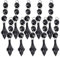 10 Pezzi Pendente a Lacrima di Cristallo per Lampadario, Pendente per Lampadario in Acrilico, Cristallo Lampadario Prisma Sostituzione Pendente per La Decorazione della Lampada Fai-da-te(Nero)