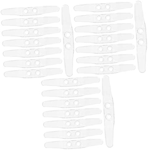 Garneck 24pcs Plastic Roller Curtain Cleats for Blinds Cord Holder Window Blind Cord Cleats Curtain Hooks for Kayak and Retainer Use
