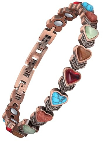 Jecanori Copper Bracelets for Women, Effective Magnetic Bracelets for Women with 3800 Gauss Ultra Magnets and Sizing Tool