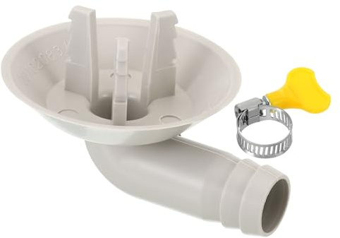 PATIKIL 25mm Connecteur de Tuyau de Vidange de Climatiseur, 1 Pcs Connecteur de Vidange Universel avec Cerceau de Serrage pour Robinet D'Unité Ac à Fenêtre Mini-Fendue, Modèle Blanc 4