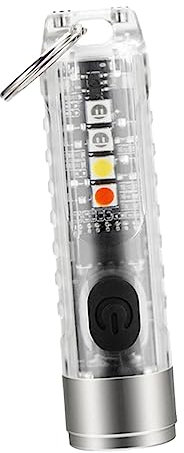 INOOMP Mini Led Taschenlampe Schlüsselanhänger Mit Einstellbarer Lichtfarbe Und Aufladbar Blitzlicht Für Außenbereich Kleine Taschenlampenlampe Für Schlüsselring