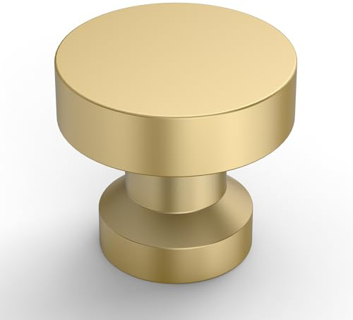 Amerdeco 10 Stück Möbelknöpfe Schrankknöpfe Brushed Gold Schubladenknöpfe Knauf Für Schrank Türknauf Kommodenknöpfe Schrankknöpfe UK0066