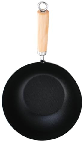 Garneck Mini Wok da Cucina con Manico Ergonomico in Acciaio Inossidabile e Distribuzione Uniforme del Calore, Pentola Antiaderente per Camping
