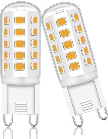 Cinsenten G9 LED Leuchtmittel 8W Warmweiß 3000K, G9 LED Lampen Ersatz 40W G9 Halogen Leuchtmittel GU9, Flimmerfrei LED Birne G9 für Deckenleuchten Wandlampen Tischlampen 2er Pack