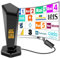 2025 Antenna TV Interna,Digitale antenna tv,Potente Antenna HDTV Interna Esterna con Amplificatore,460km+ 360° Segnal di ricezione Supporta 4K HD/VHF/UHF per Tutta la TVs- Cavo coassiale da 3 metri