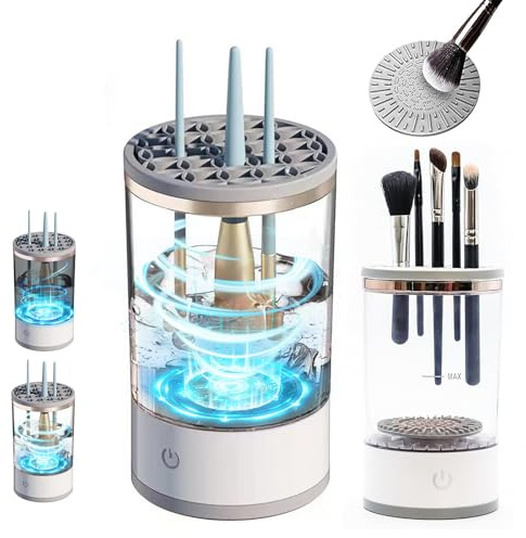 Elektrische Make-up-Pinsel-Reiniger-Maschine, automatisch, tragbar, USB, wiederverwendbar, Make-up-Pinsel-Reiniger-Set für schnelle Reinigung und Trocknung, alle Größen, Beauty-Make-up-Pinsel