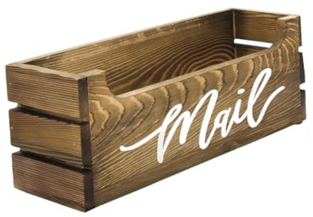 Sharplace Brief-Organizer, Briefsortierer aus Holz, Mehrzweck-Postaufbewahrungsbox, Briefhalter für Eingangsbereich, Tischplatten, Büro, Schreibtische,