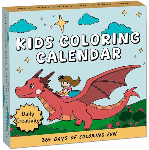 2026 Kids Coloring Daily Calendar | 2025-2026 Fun Art Activity for Children with Doodles to Color Every Day of The Year, Great Gift for Girls & Boys | A Present That Will Bring Joy Everday of The Year, Cute Christmas Advent Calendar, School Classroom Must Have