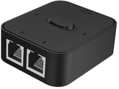 LeeQinersw 2 Port Gigabit Network Switch Poe Extender Interrupteur Compact Connecteur de réseau de réseau Externe Interne Compact pour la Maison de Bureau, Noir