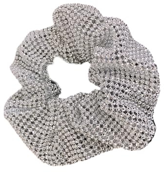 Übergroße Haargummis, glitzerndes Haargummi, elastisches Haarteil, dickes Dutt, Haarseil, Damen-Haarschmuck