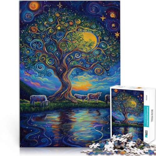 Puzzle da 2000 pezzi per adulti Cielo stellato albero della vita Fatto di carta，per età pari o superiore a 14 anni Attività per famiglie Regalo - Gioco impegnativo。misurare：70x100cm