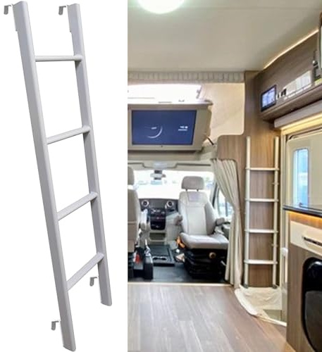 Scala A Castello Per Camper Per Roulotte, Scala Da Appendere Al Letto Con Gancio, Scale Di Ricambio Per Letto In Metallo Da 45/51/55/59 Scala Per Soppalco Per Letto Alto, Scala Inclinata, Un Colo