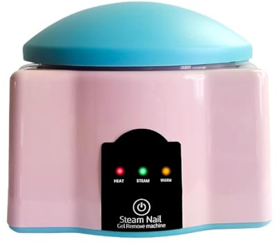 Sharplace Dampf-Nagellackentferner, Gel-Nagellackentferner, einfaches, schnelles und schonendes automatisches Nagelkunstwerkzeug, Rosa