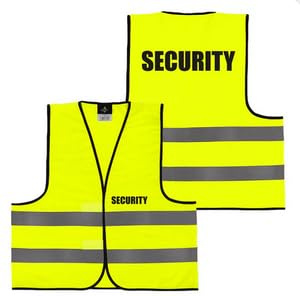 Falkenheyn Warnweste mit Aufdruck - Sicherheitsweste Notarzt Sanitäter Brandschutzhelfer Ersthelfer Ordner Rücken/Front- Druck - Gelb Orange M/XL/XXL/5XL