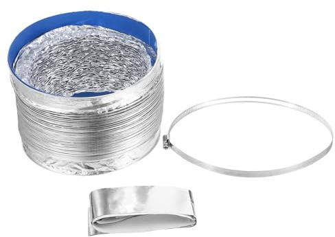 Manguera de Conducto de Aluminio Plata de 2m, Ø180 Mm