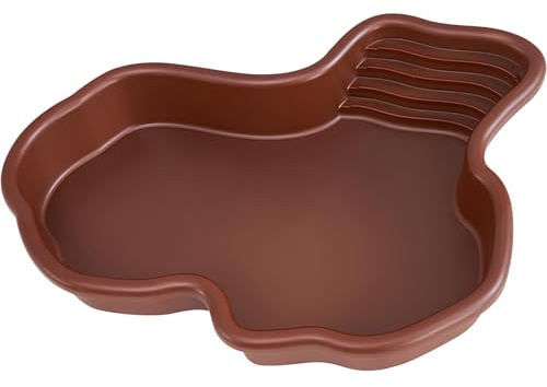 Grande Ciotola da Bagno per Tartarughe, Vasca da Bagno per Tartaruga, Piscina da Bagno per Rettili, Grande Ciotola per Acqua Rettile Adatto per Tartarughe, Rane Cornute e Altri Anfibi e Rettili(A)