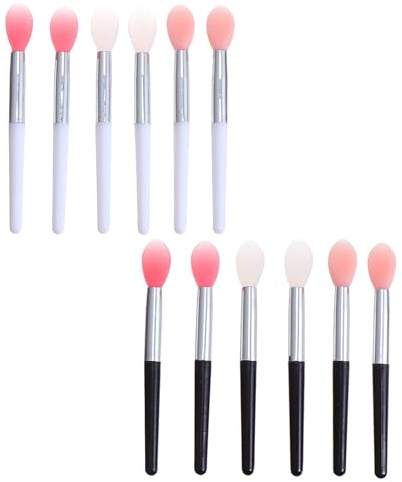 Beavorty Lot de 12 Pinceaux à Lèvres en Silicone 60 Cm Multicolores Applicateurs pour Masque à Lèvres et Maquillage Précis pour Usage Quotidien et Voyages Kit Pinceaux Couleur Aléatoire