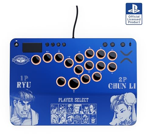 Turtle Beach Victrix Pro KO Leverless Fight Stick - Street Fighter II: Champion, con licencia oficial de Capcom y PlayStation para PS4, PS5, PC, interruptores RGB intercambiables en caliente