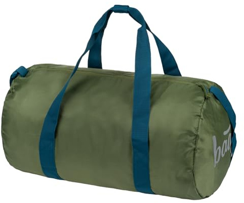 Baagl Borsa sportiva per bambini ragazze ragazzi adolescenti – Borsa da viaggio compatta pieghevole Hoop – Borsa per sport, calcio, balletto, scuola e tempo libero, borsa da nuoto, 22 l, Oliva, Sport