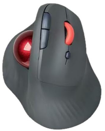 NONDK Ratón Trackball Inalámbrico Vertical Recargable Ratón de Bola Rodante Ergonómico Silencioso Ratón para Juegos