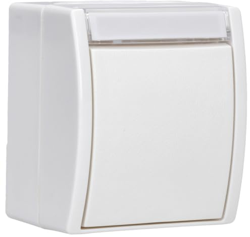 Busch-Jaeger 2601/6 WN-54 Wippschalter Aus- und Wechselschaltung (Thermoplast) Alpinweiß ocean® (IP 44) 2CKA001085A1624