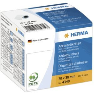 HERMA Adress-Etiketten 70x38mm auf Rolle VE=250 Stück