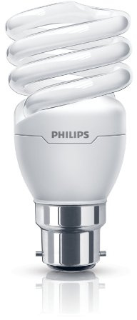 Philips Tornado Compact Fluorescent Spiral Light Bulb (B22 Bayonet Cap), 15 W - Warm White