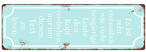 INTERLUXE witziges Schild Metallschild Spruch Schild Blechschild Es ist doch sehr erstaunlich *QUER* witzig