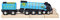 Bigjigs Rail Heritage-Kollektion Lokomotive Mallard Blau
