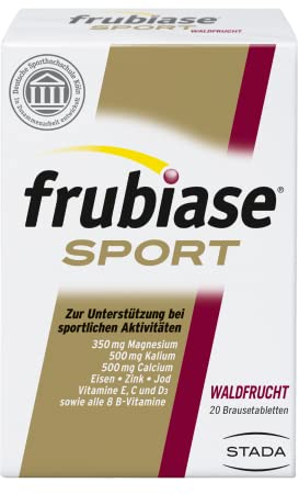 frubiase SPORT Waldfrucht - Isotonisches Sportgetränk - Elektrolyte, hochdosierte Mineralstoffe, Multivitamine - zur Unterstützung der Leistungsfähigkeit & Regeneration - 20 Brausetabletten