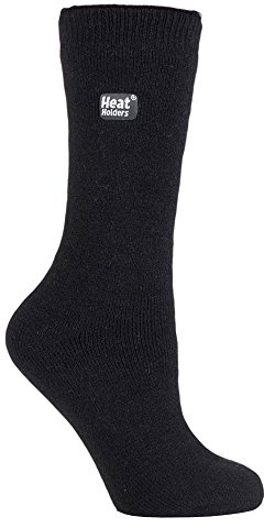 Heat Holders Ultra Lite - Femme Fines et Chaudes Polaires Hiver Chaussettes Thermiques (37-42 Eur, Black)